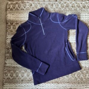 TITLE NINE Purple 3/4 Zip Fleece XS- WITH POCKET!